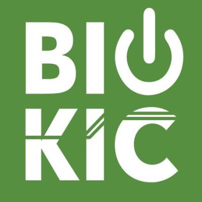 Biokic social media icon with green background