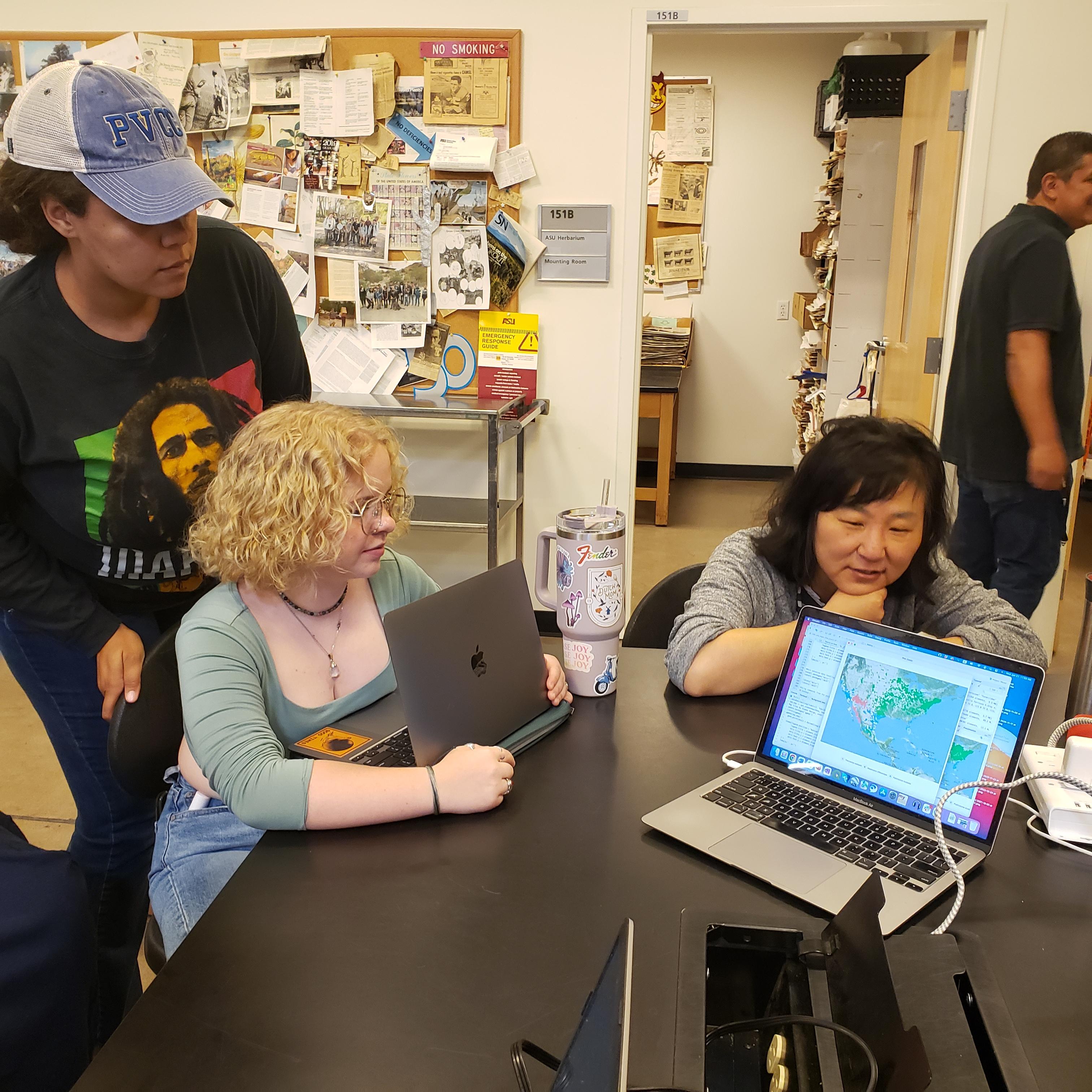 Joscelyn, Piper, and Sangmi striving to make geographic distribution maps