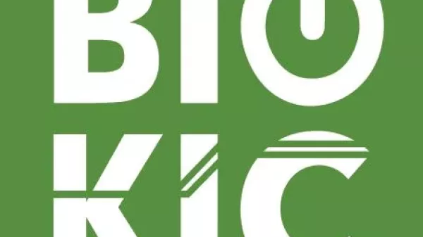 Biokic social media icon with green background